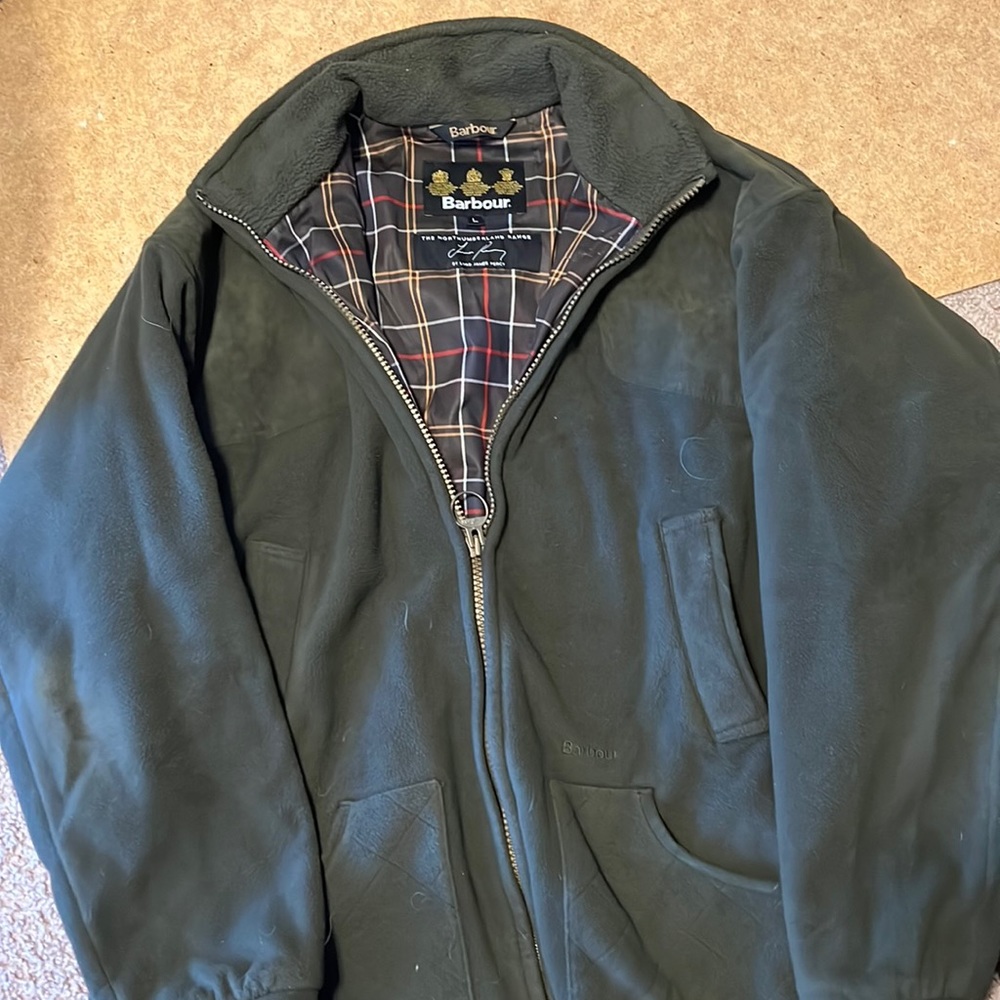 Large heavy fleece Barbour jacket